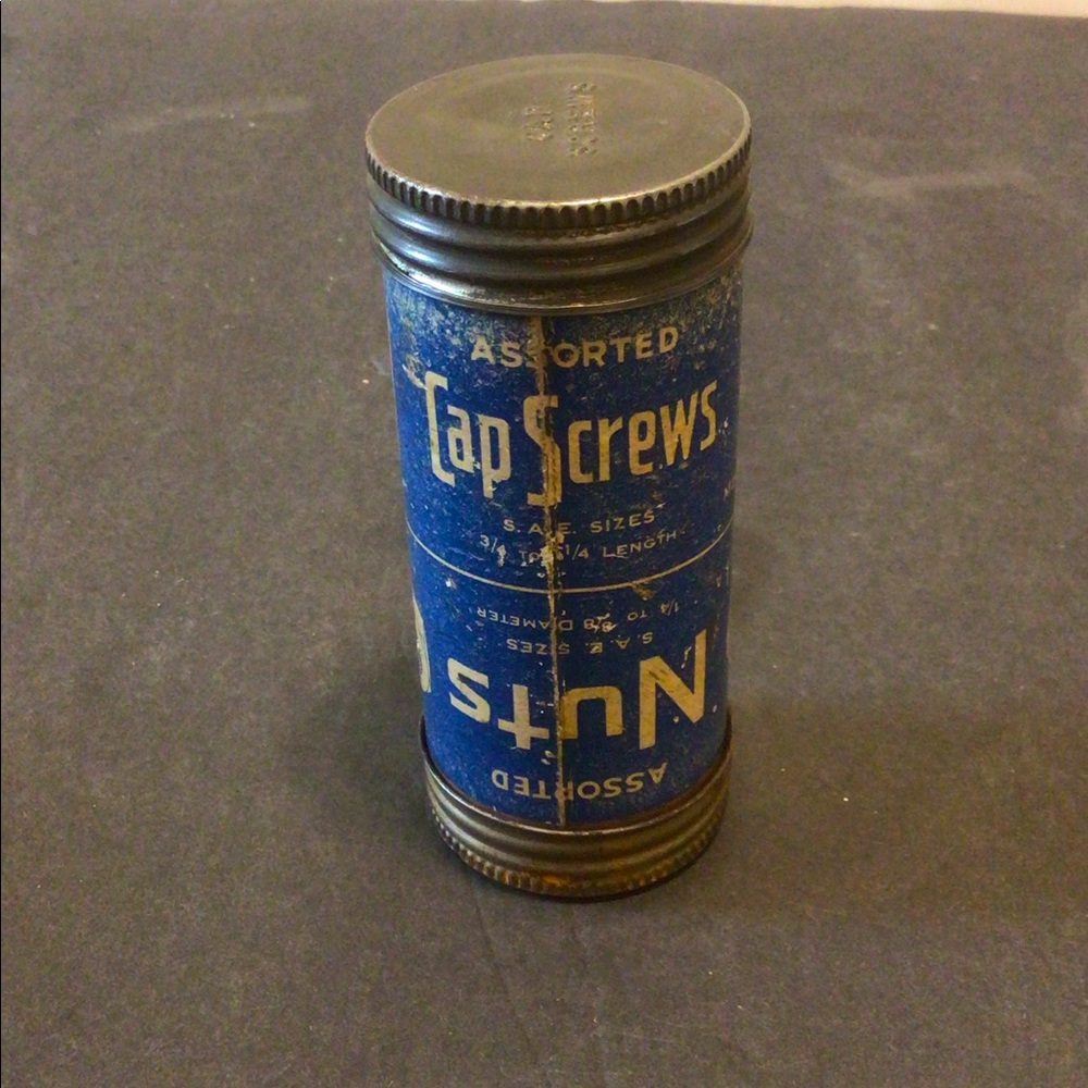 Rare 1930’s Nuts & Cap Screws advertising tin